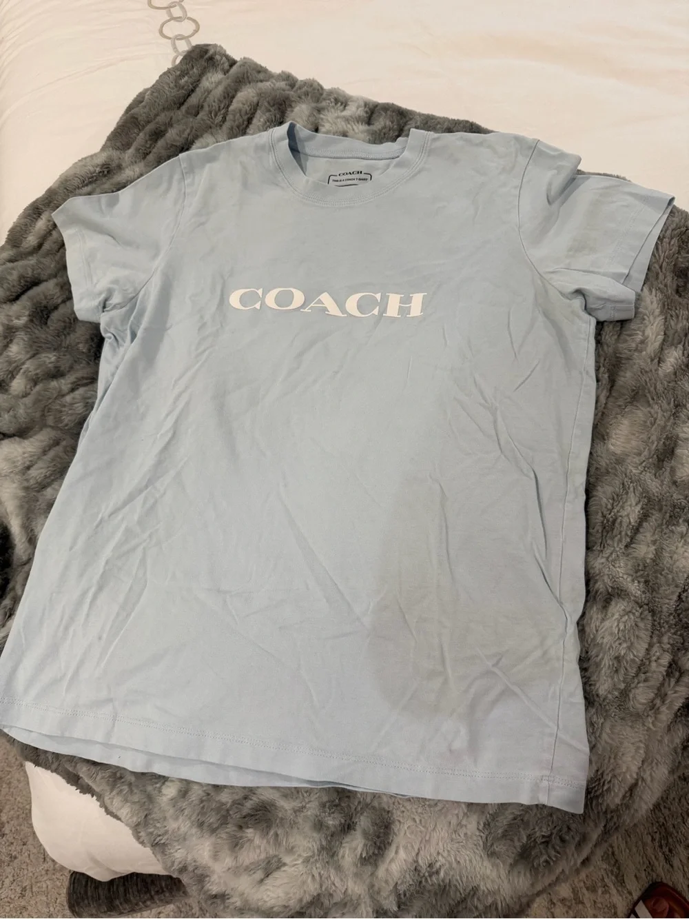 Coach Light Blue Logo Short Sleeve Tee